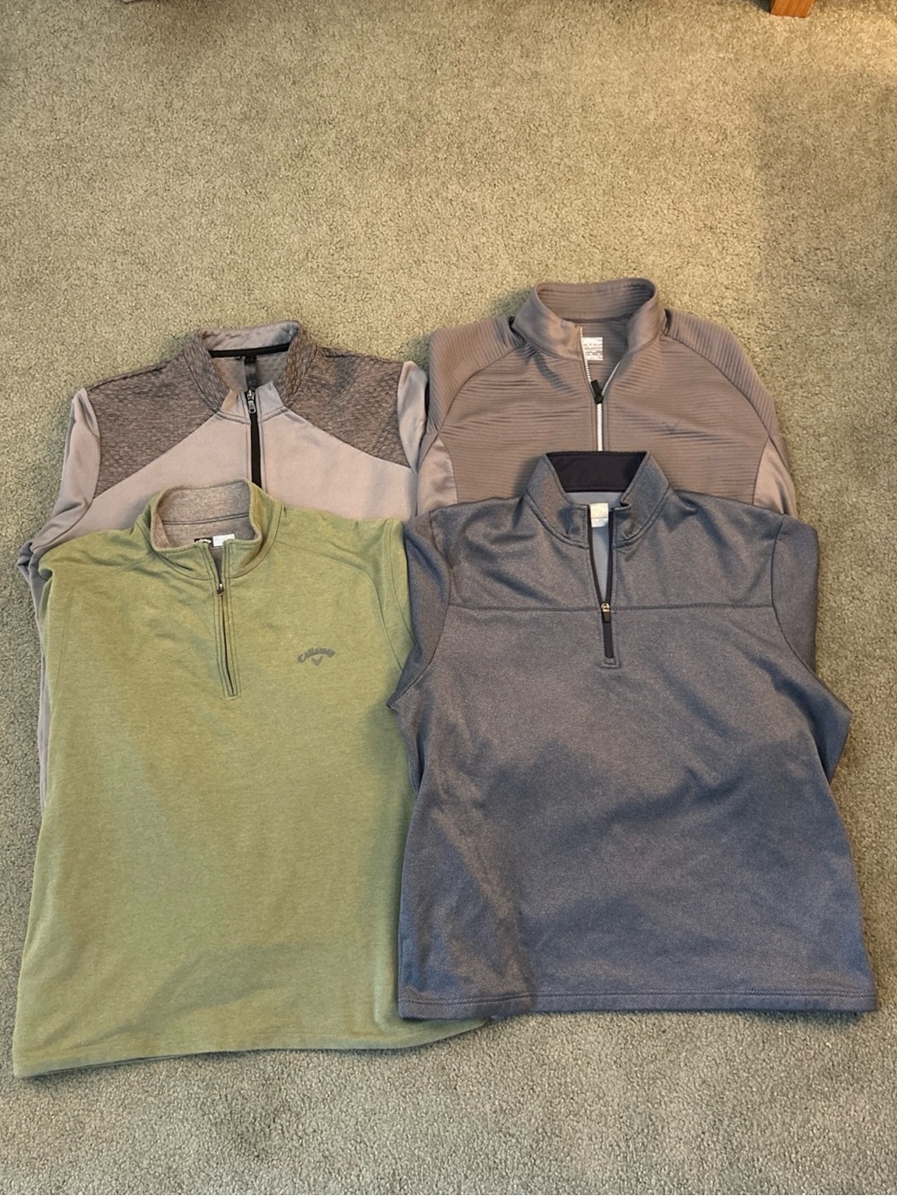 Set of 4 Golf Quarter Zips XL